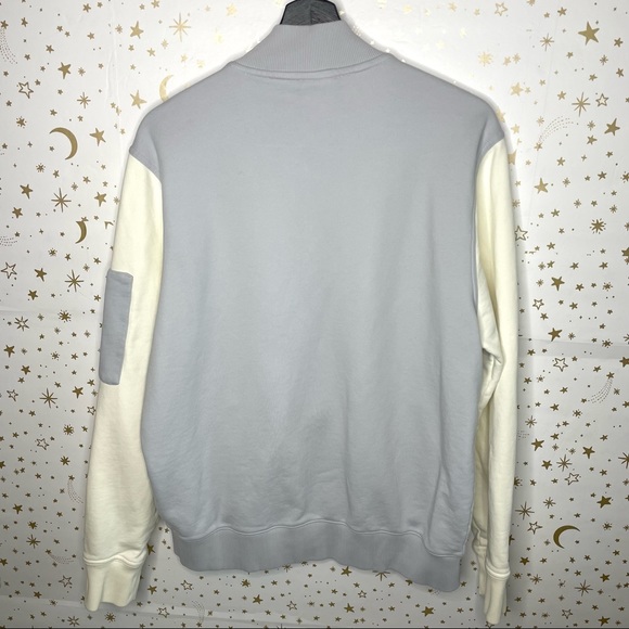 Outdoor Voices | Pickup Bomber Jacket Pastel Blue White Track Jacket Size XL - Picture 8 of 11